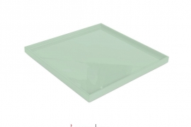 Light green square lacquer tray 21*21*H1cm